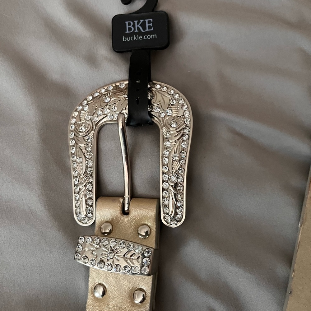 BKE Women's Gold and Silver Rhinestone Belt